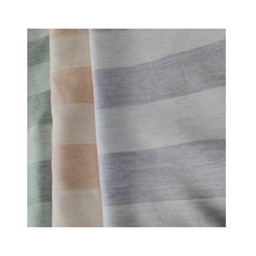 factory wholesale cationic fabric stripe design 100% polyester microfiber yarn dyed fabric in roll