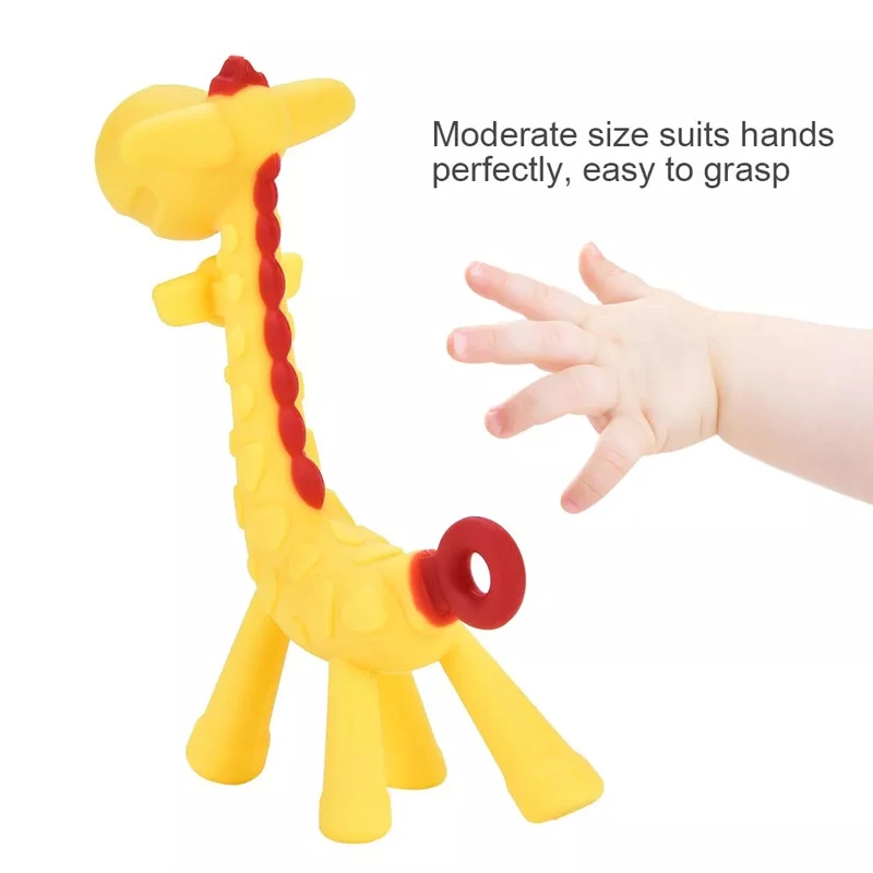 Funny Bpa Free Silicone Giraffe Teething Toys Infant Chewing Toy Teethers For Baby