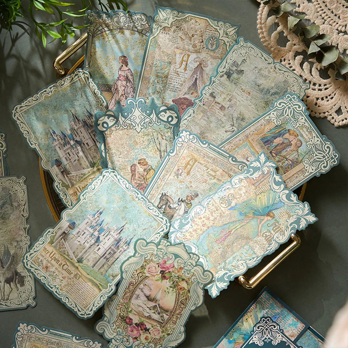 Handbook material paper Higurashi past series retro art handbook material decorative collage bottoming