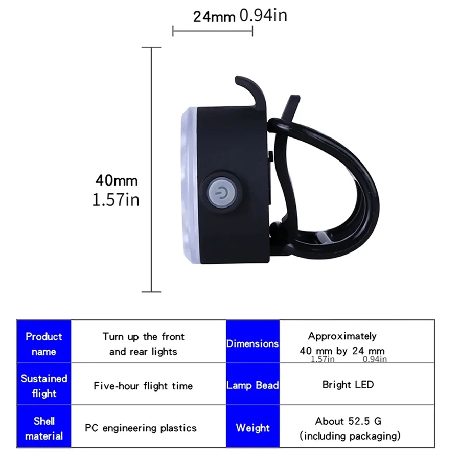 OEM/ODM Bicycle Lights 4 Models USB Front and Back Rechargeable Flashlight MTB Bike Lamp Cycling Headlight Taillight Accessories
