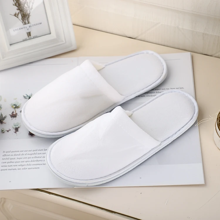 Дешевые одноразовые шлепанцы с закрытым носком, белые шлепанцы Eva на подошве для спа-отелей