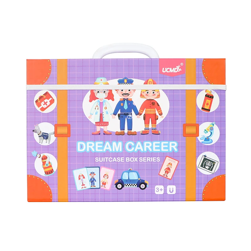 UCMD Hot Sell Kids Early Sorting Montessori Paper Puzzle Children Magnetic Educational Toddler Matching Game Toys