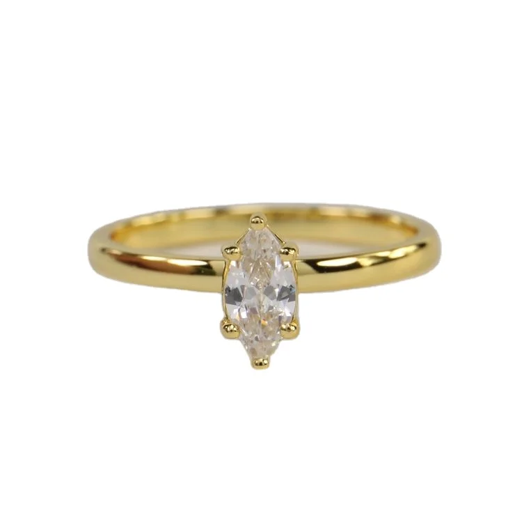 Manufacturers Direct Sales Temperament Fine Jewelry Rings New Trendy Portable 18k Yellow Gold Plated Ring