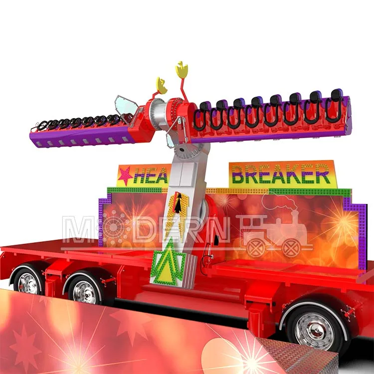 Thrill Rides Trailer Super Dancer Ride Amusement Park Rides Heart Breaker Crazy Dance Other Amusement Products  for Sale