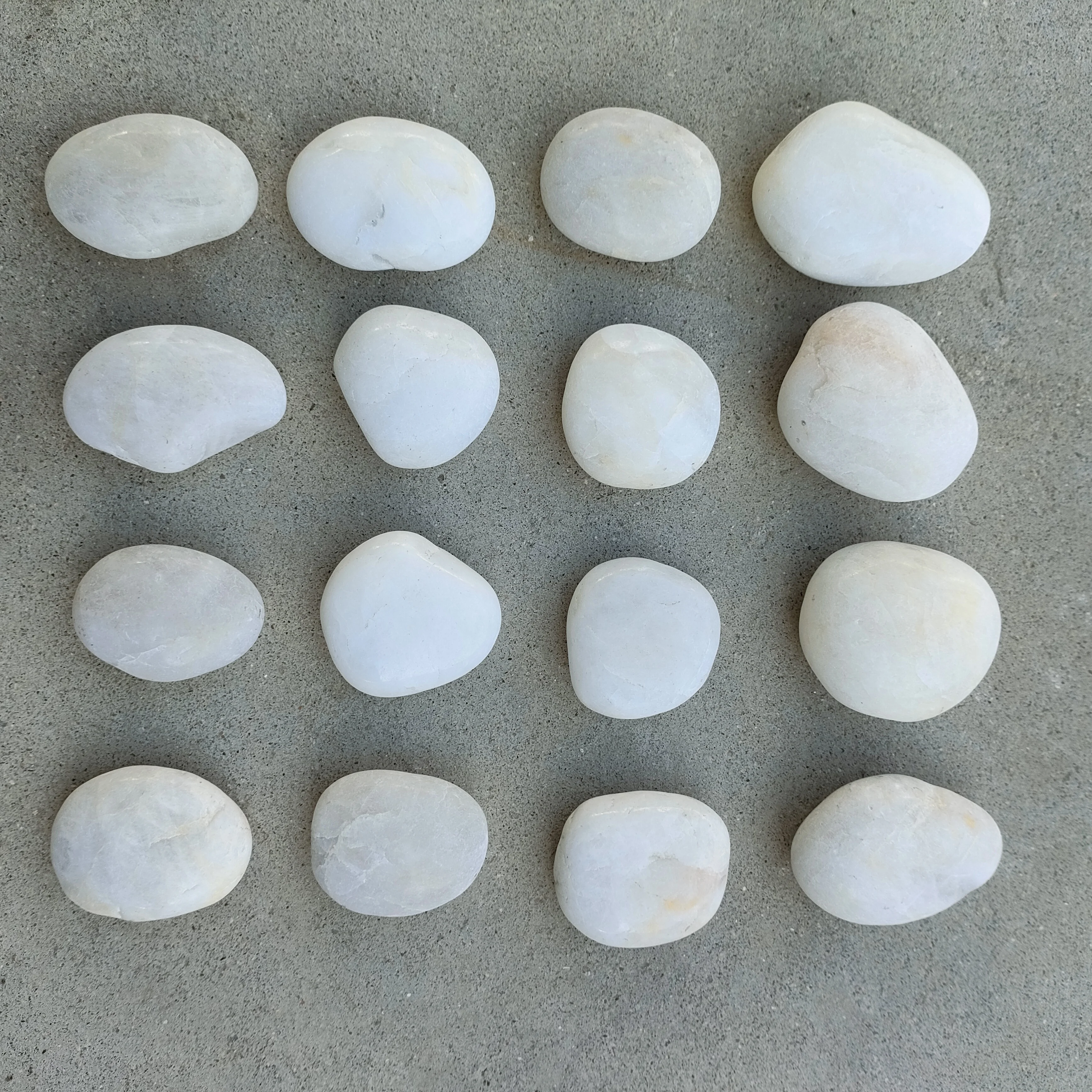 High quality natural loose white stone tumbled granite pebbles polished round smooth decorative cobbles for sale