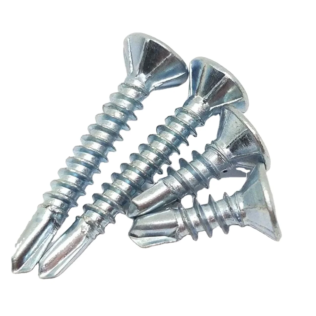 Wholesale good quality white zinc plated CSK self drilling screw tornillos
