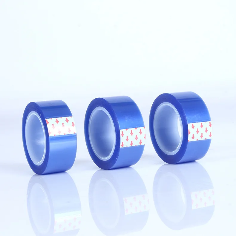 PET high temperature blue polyester film tape Acid and alkali resistance electroplating protective silicone tape