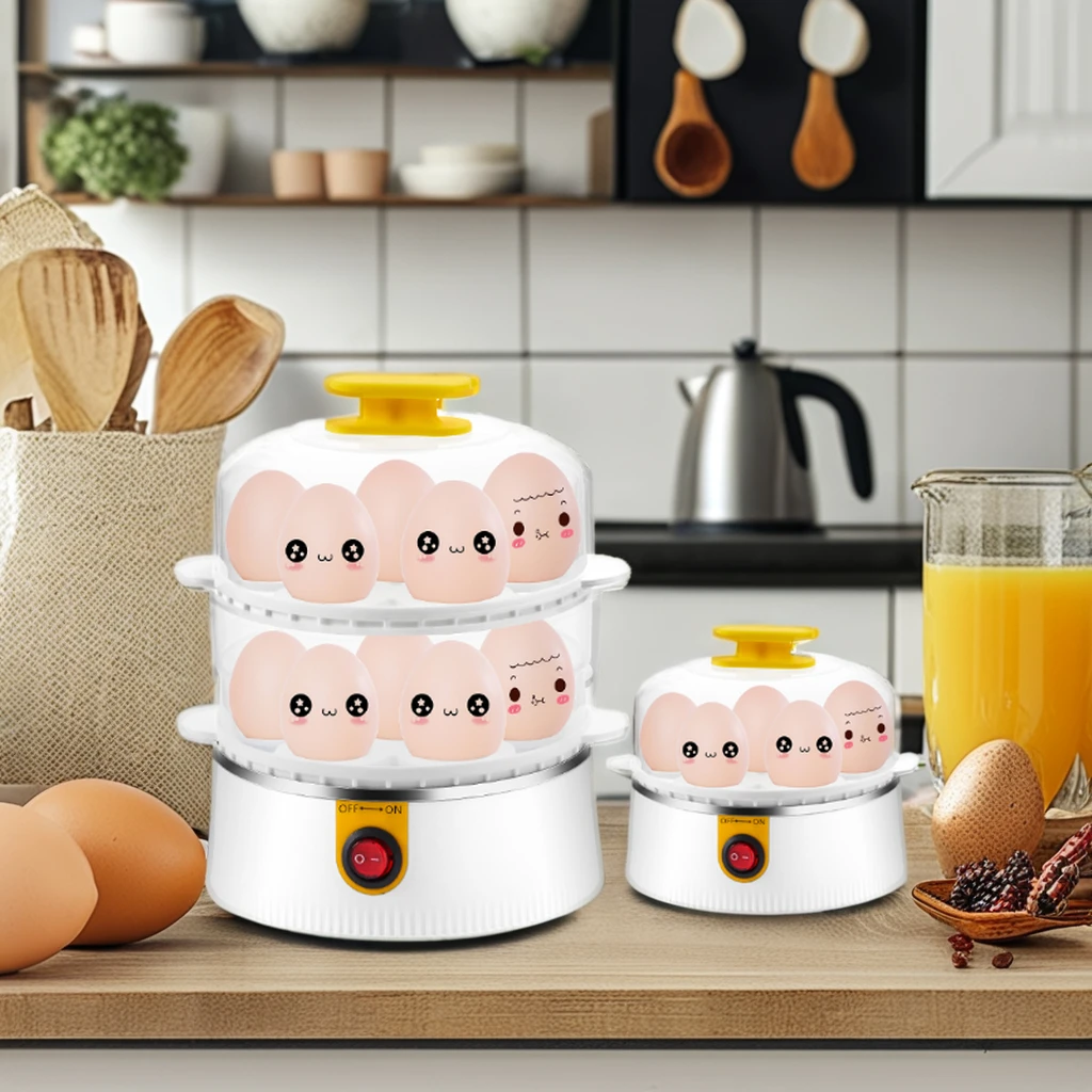 Этот портативный мини-бойлер идеально подходит для быстрого приготовления яиц в пароварке, что делает его отличным для домашнего использования или в качестве подарка на кухню