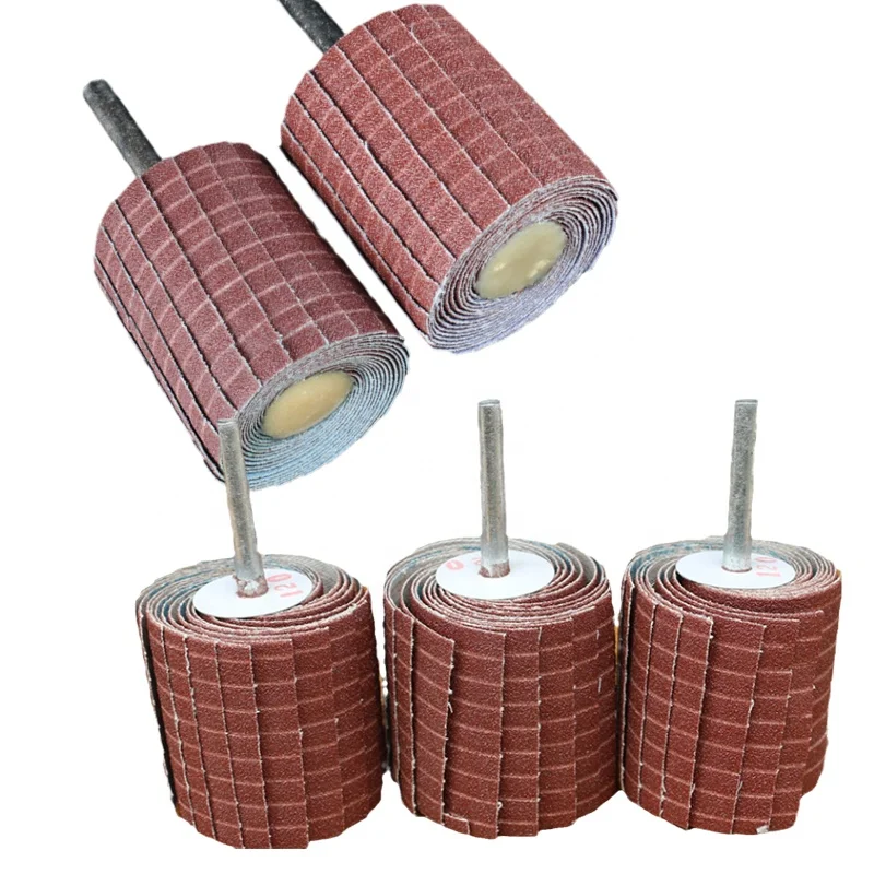 Handle Louver Wheel Abrasive Cloth Grinding Head 6mm Rod Polishing Grinding Head Abrasive Cloth Wheel Polishing Tool