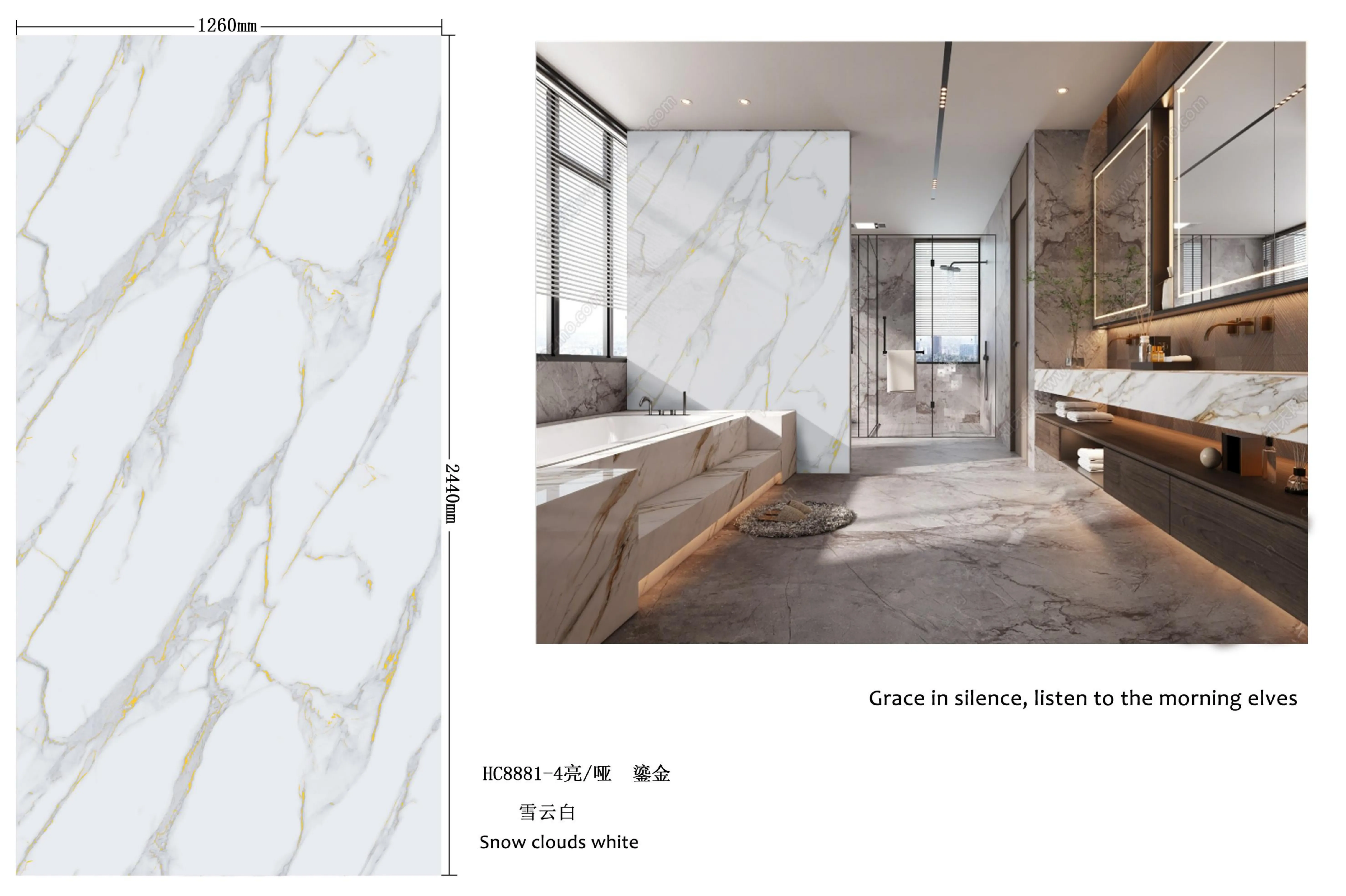 Hot Selling Good Price Marble Flexible Wall Cladding for indoor wall home building decoration High Glossy WPC Panel