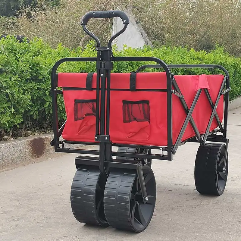 Customizable New Design Pet Stroller Big Wheels Folding Beach Wagon Bicycle Trailer Transport Trolley