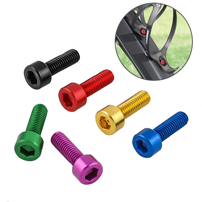M2 M2.5 M3 M4 M5 M6 M8  Anodized Color Aluminum Hex Button Head Screw Titanium Color bolts Color washer for Motorcycle