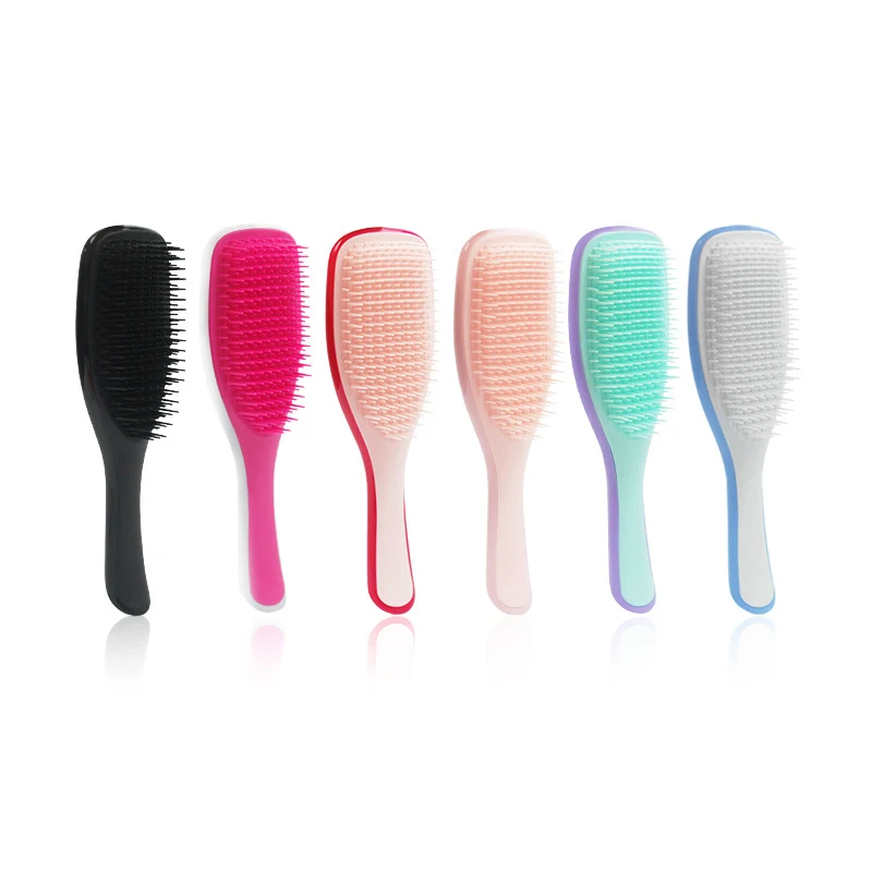 Private label Large Ultimate Detangler Hairbrush Paddle Hair Brush, Detangling Brush and Hair Comb for Long Thick Thin Curly