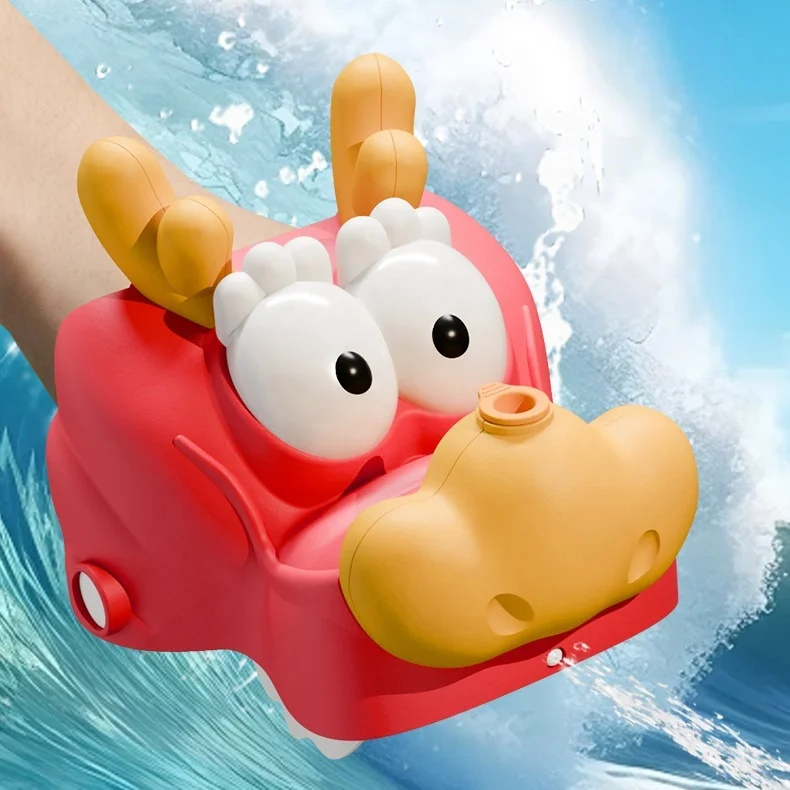 Outdoor summer hot selling cartoon dinosaur shark hand-held water gun kids beach battle kindergarten wholesale water gun toys