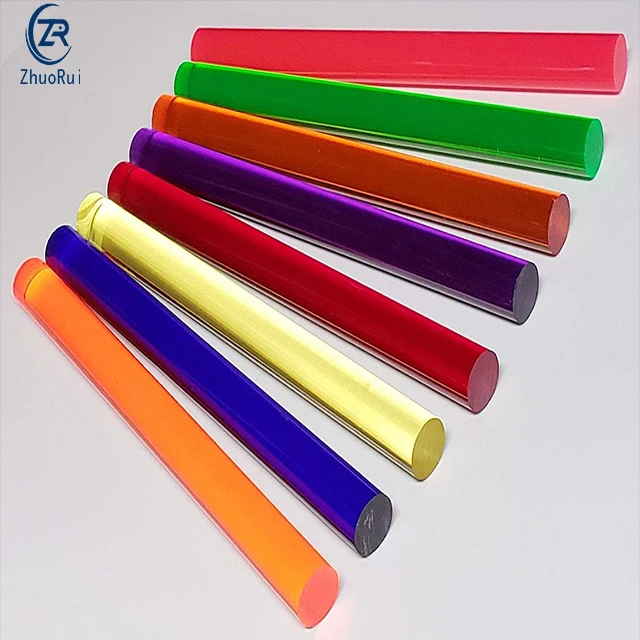Custom Shape Casting Extrude Round Acrylic rods High clear acrylic Rods Clear transparent  pmma bar  acrylic Rod