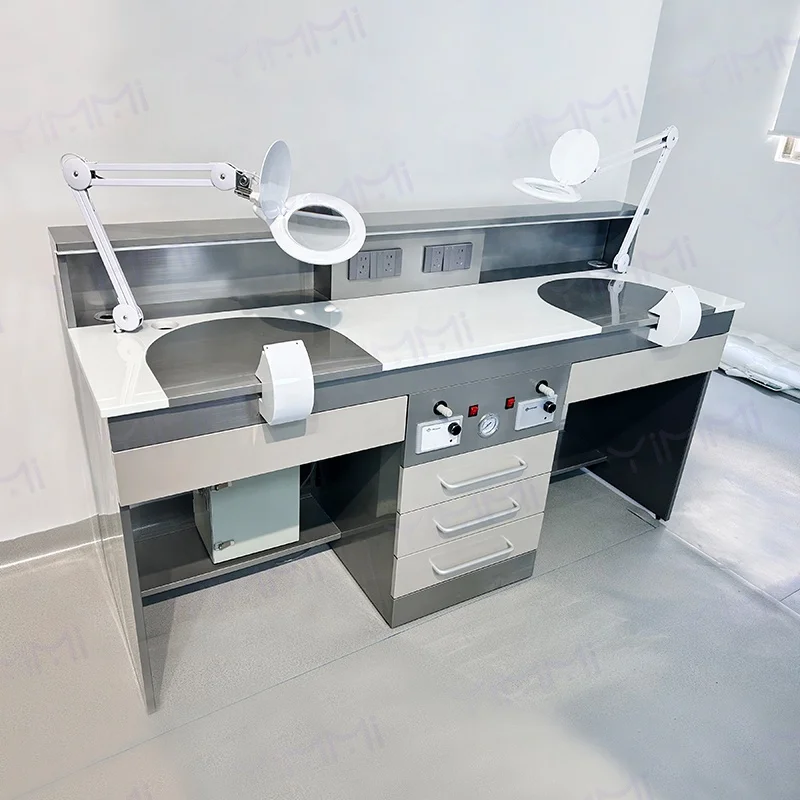 Medical Equipment Stainless Steel Technician Table Dental Lab Station Table Laboratory Double Work Bench