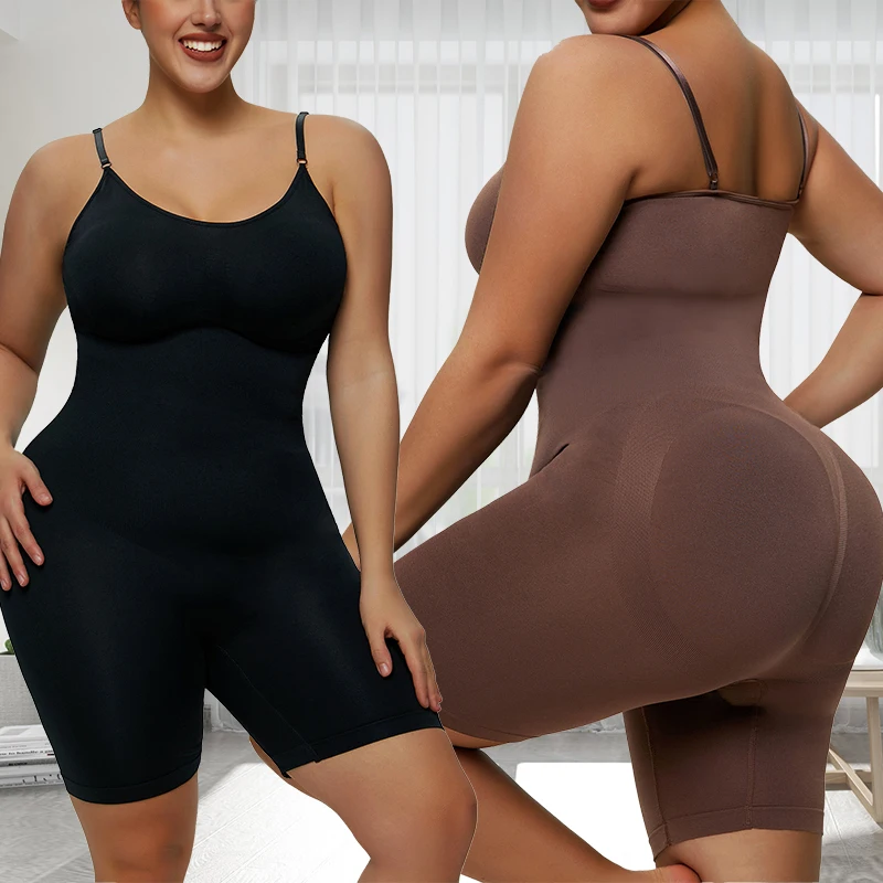 European American Plus Size Postpartum Shapers Hip Lifting Seamless Bodybuilding One-Piece Underwear Women Corset Sling Belly