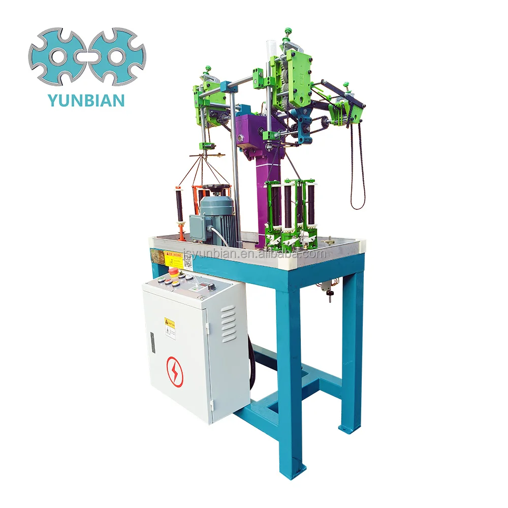 5 spindle 2 head Automatic Multicolor lace braiding machine textile braiding machine from China Factory Yunbian (90-5-2) CE