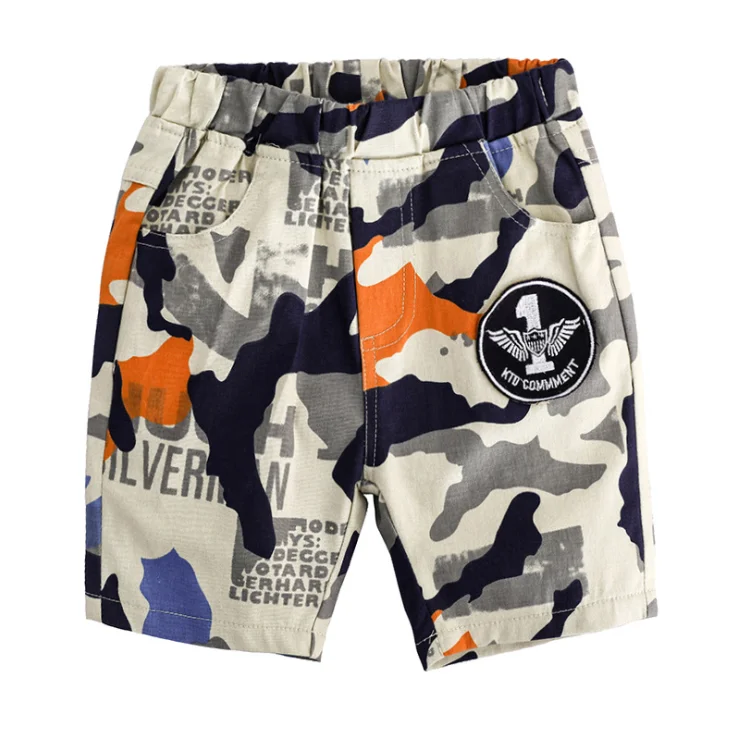 
INS Hot Sale Boys Summer Elastic Waist Camouflage Printing Fashion Casual Shorts Kids 