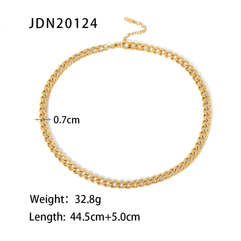 Hot Selling 18k Gold Plated Cain Necklace INS Personalized Top Quality Necklace chain Snake Chain Necklaces