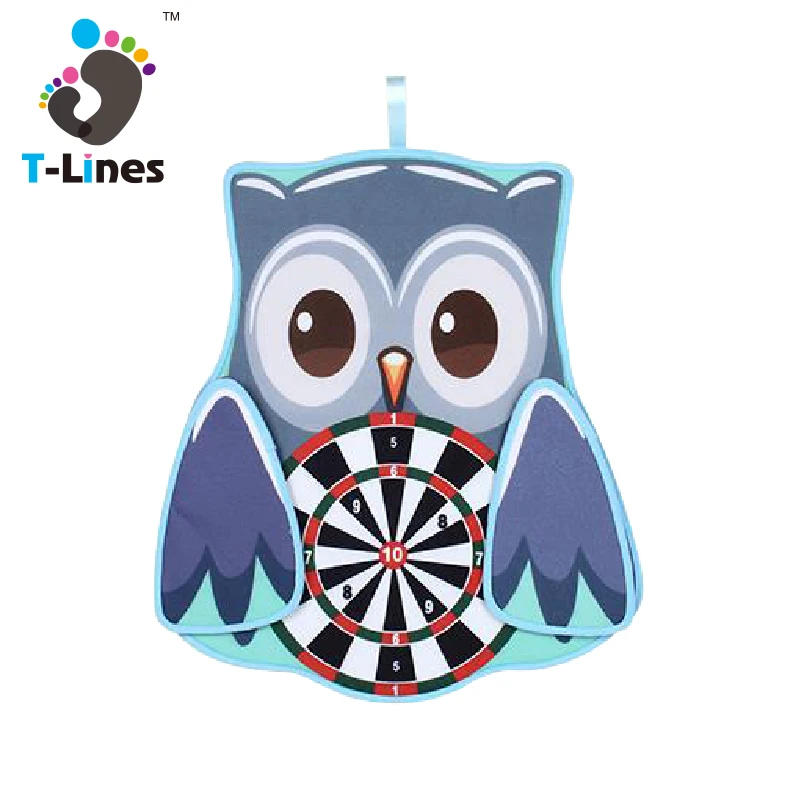 Owl shape cloth shooting dart target board toys for kids