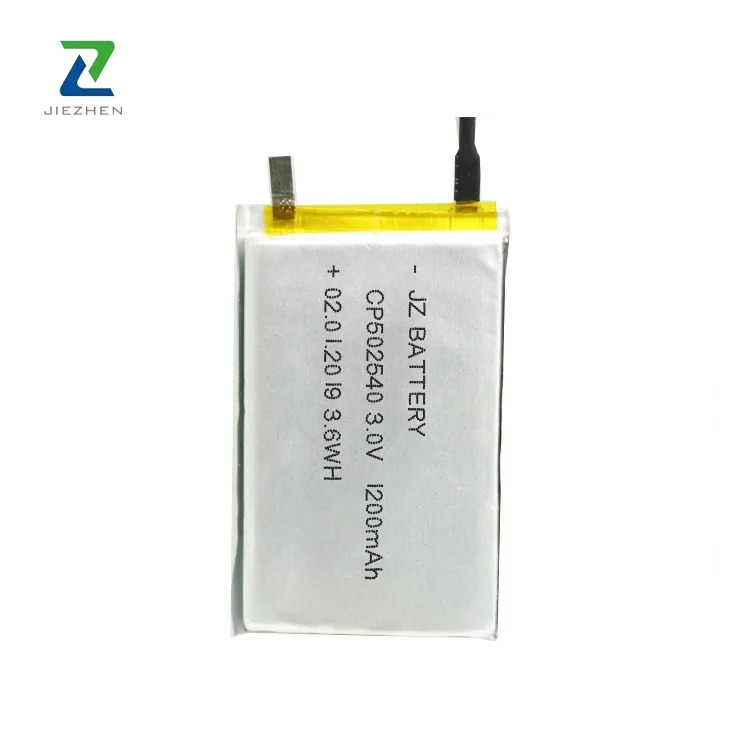OEM CP502537 CP502540 lithium battery thin limno2 battery 3v 1200mah for remote reader