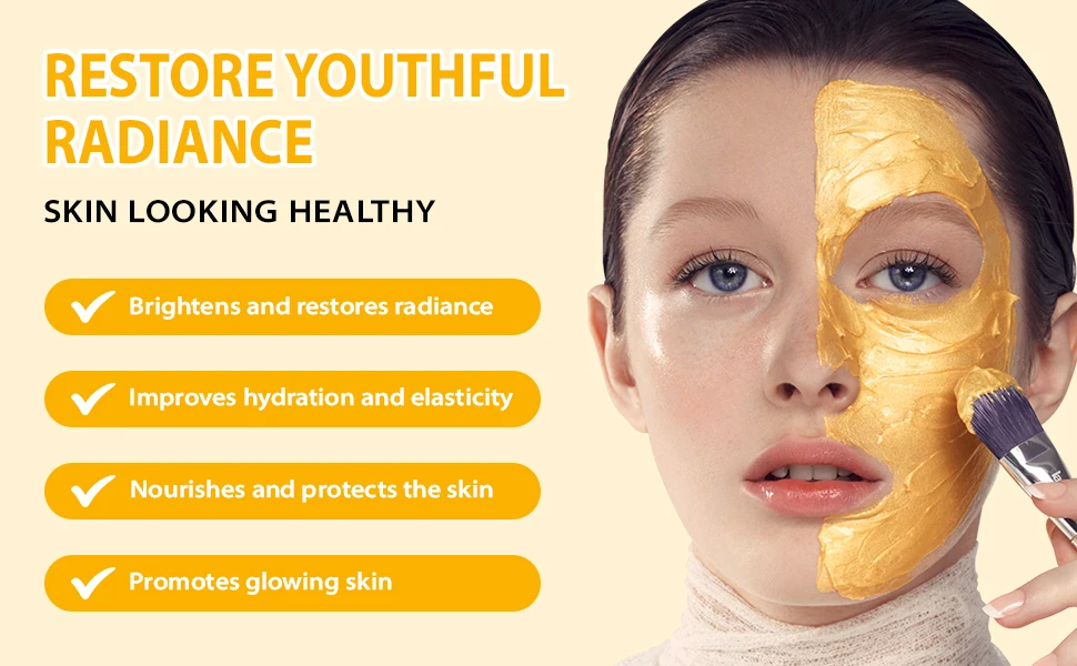 ODM/OEM Private Label Natural 24K Gold Mask Whitening Moisturizing And Brightening Beauty Facial Mask Product