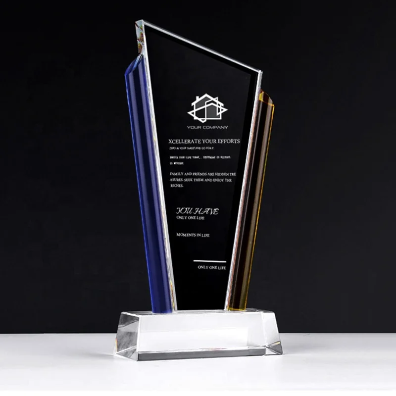 CTR-207 Custom Made Crystal Shield Trophy Acrylic Glass Trophy For Company Business Gift Souvenirs