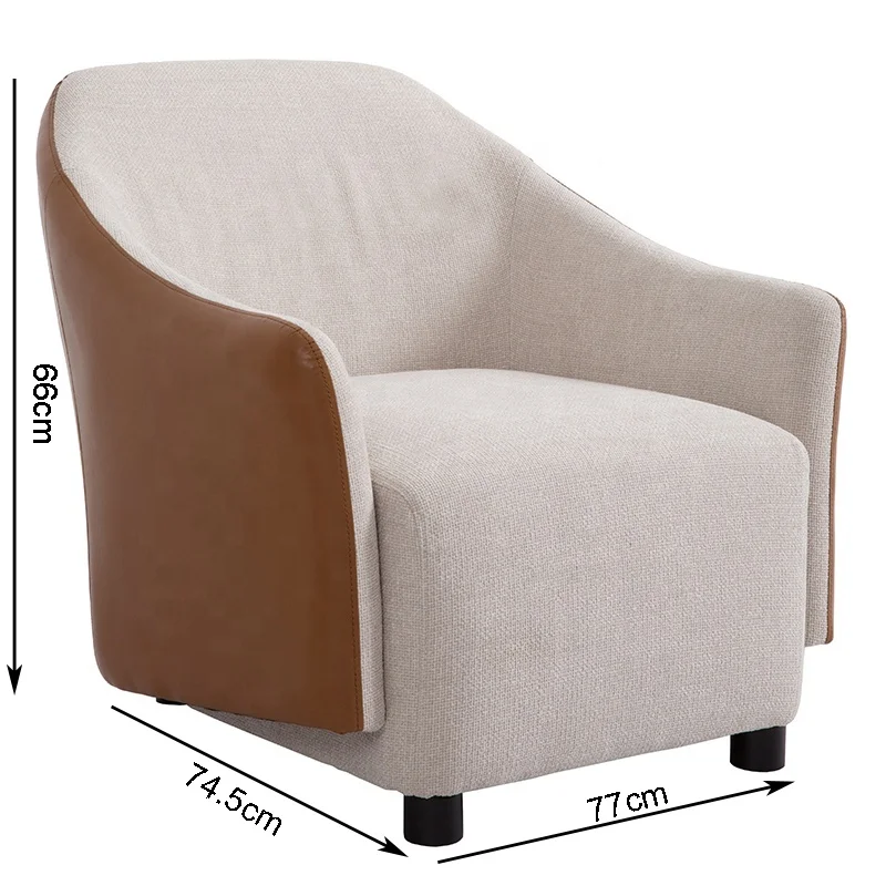 Nisco Living Room Modern Wood Design Single Sofa Chair