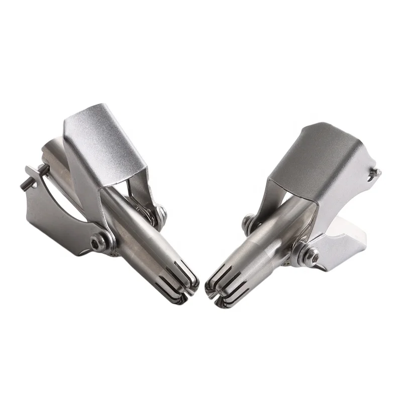 
Silver manual stainless steel nose hair trimmer Battery free and Waterproof for men 