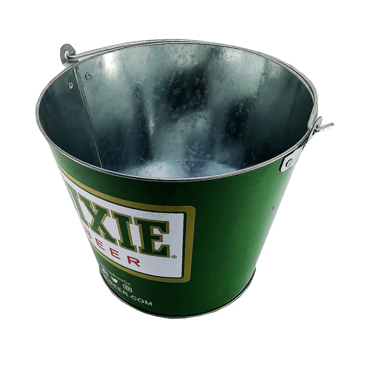  Round 5L /8L Target Challenge Bar Tool Beer Wine Champagne Galvanized Iron Metal Ice Buckets Coolers Tin Pail With Bottle