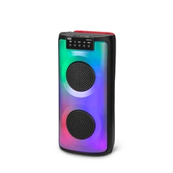 4 inch horn *2 10W 1500mAh LED RGB Light Atmosphere Music Stereo Bluetooth Wireless Portable BT Party Speaker