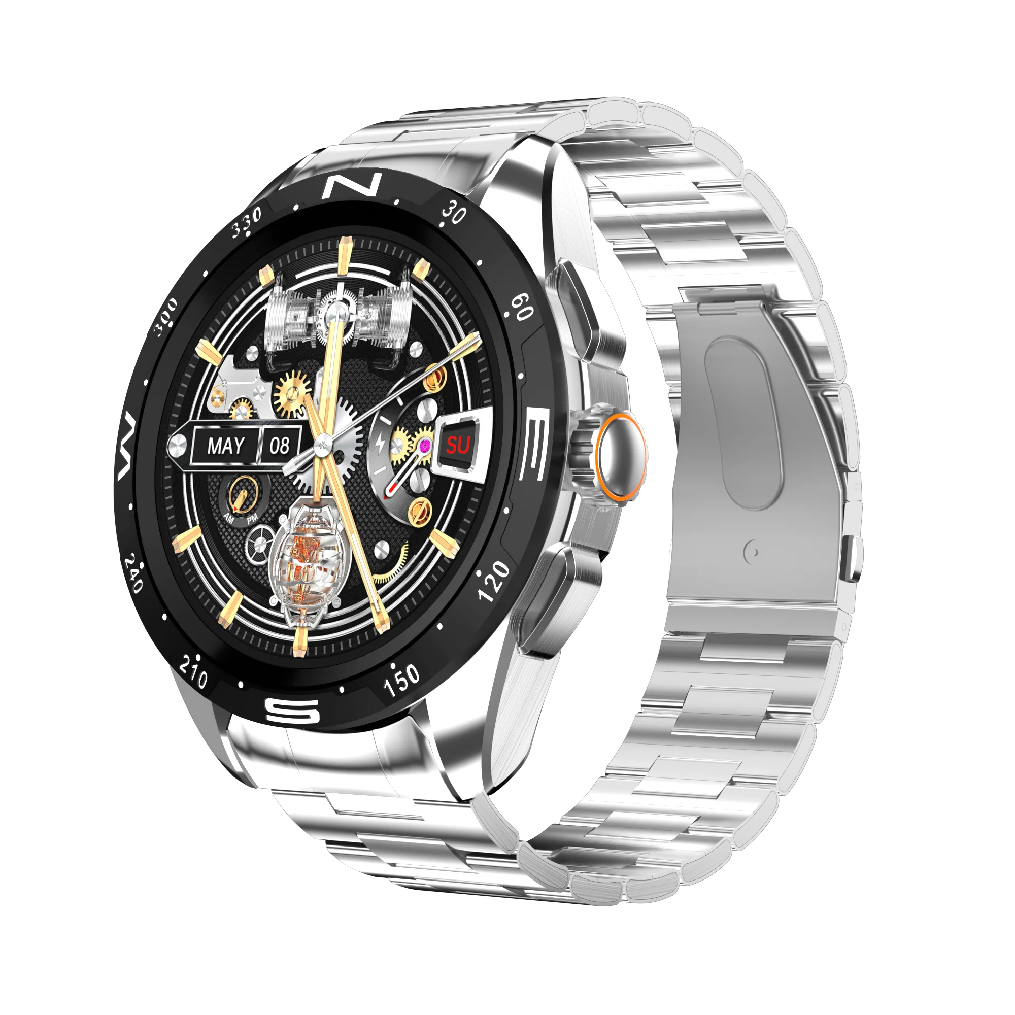 SKMEI H6 Max 2023 manufacturers round shape android fitness waterproof smartwatch stainless steel sport men women smart watch