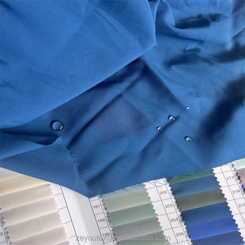 4 Ways High Spandex Poly Lining Pongee Microfiber 50D Polyester Stretch Taffeta Fabrics
