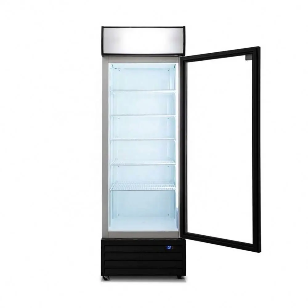 Air Cooling 4 Door Beverage Cooler For Energy Drinks, Soft Cold Drink Refrigerator, Commercial Display Fridge