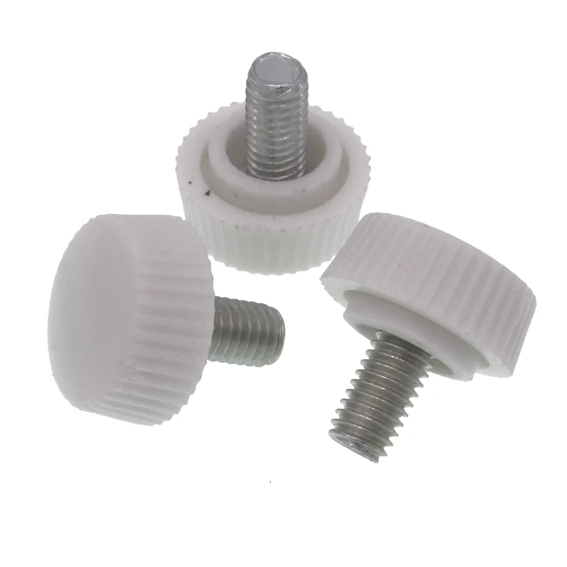 Plastic head Special custom thumb screws with pull rings for toys screw