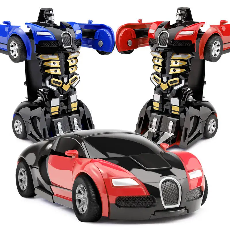2023 new arrival Children rebound inertial impact deformation robot boy car model toy baby toddler kids games toys
