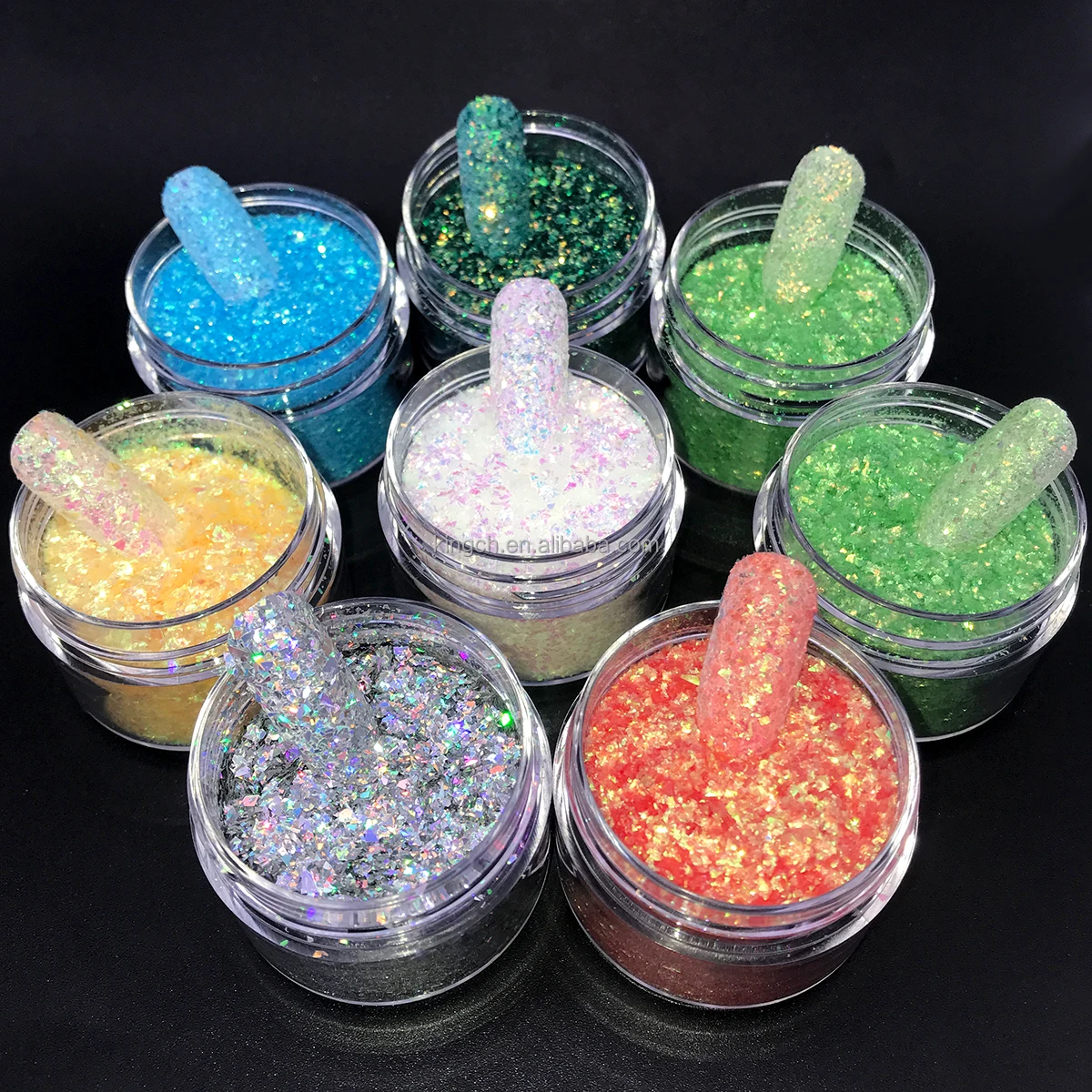 Kingch Professional Glitter Supplier High Sparkle  Nail Decoration Mix Shaped Glitter