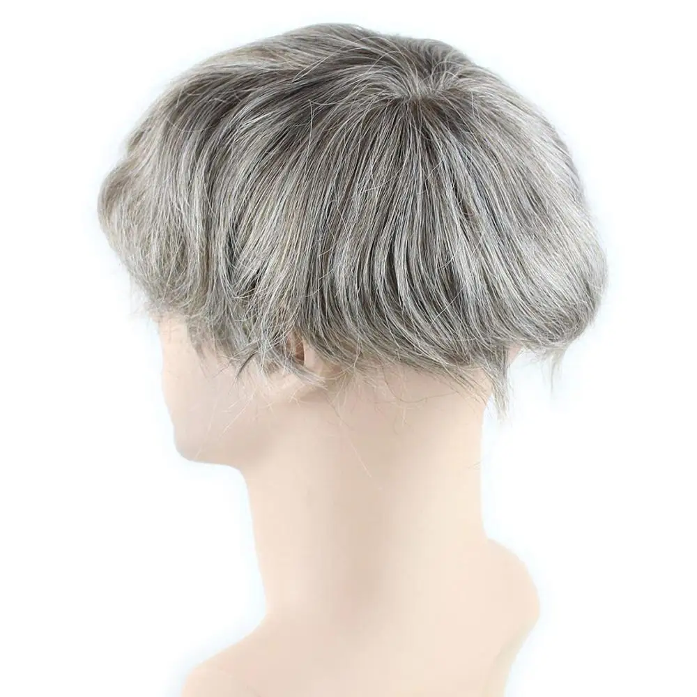 Парик для мужчин 10 7 дюймов мужской парик из человеческих волос система замены волос из тонкой кожи монофиламентная сетчатая основа № 2 (#6)