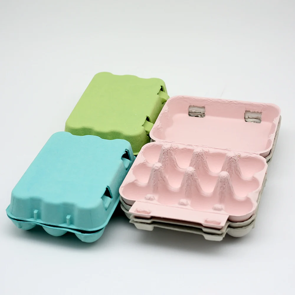 Customized Environment-Friendly Egg Tray Carton with Cover Pulp Moulding 12 20 Eggs Carton/Tray/Box