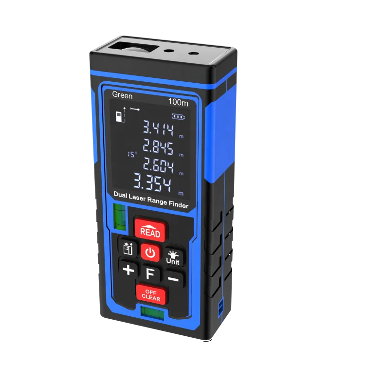 
100m Red&Green Dual Laser Distance Meter Digital Laser Rangefinder Laser Meter Distance Measure 