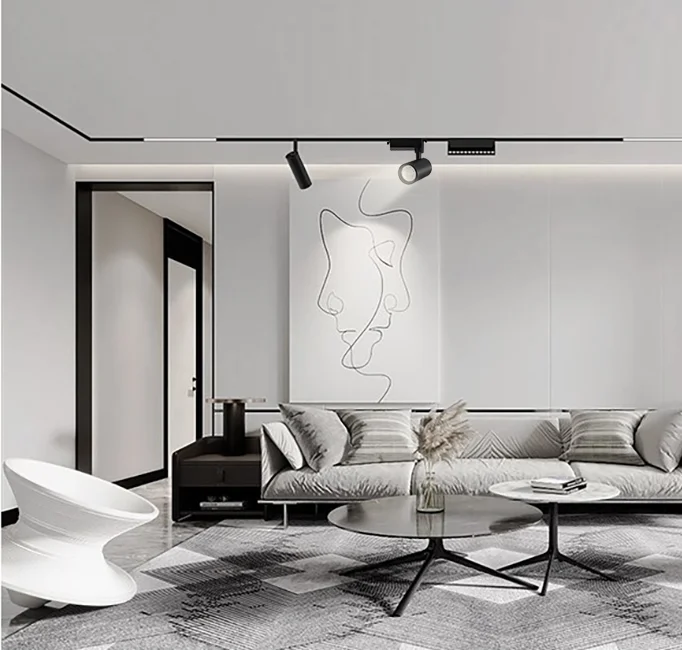 Traditional track light  white/black Aluminum gu10 Track light efficient track light