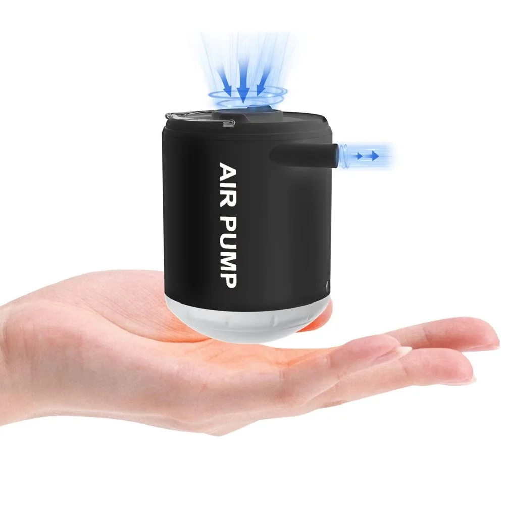 Portable Air Pump for Inflatables Camping Lantern USB Rechargeable Mini Inflatable Pump for Pool Floats, Air Bed, Air Mattress