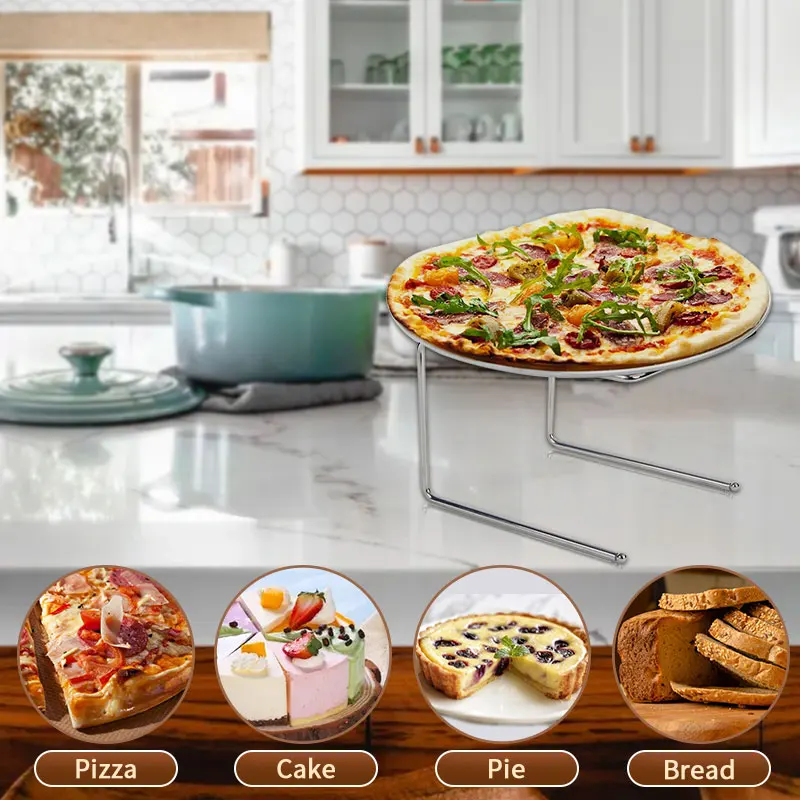 High Quality Iron And Aluminum Hot Wire Riser Metal Cone Table Tray Pizza Pan Stand