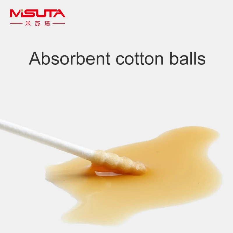 MISUTA Baby  Product Double Heads Ear Clean Cotton swabs Absorbent Cotton Paper Stick Makeup Cotton Buds Swabs 400pcs  200pcs