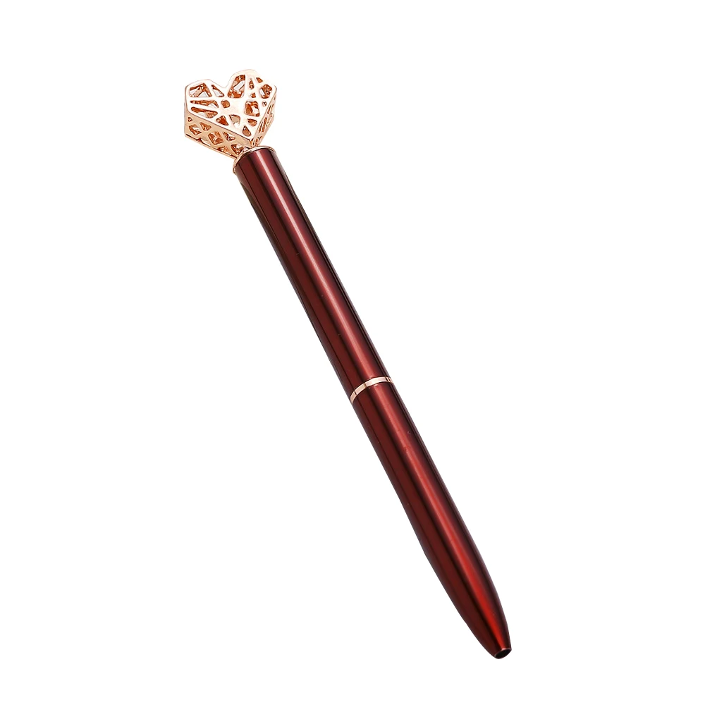 Latest trendy heart shape touch stylus  adorable  diamond  ballpoint pen for women girls coworkers
