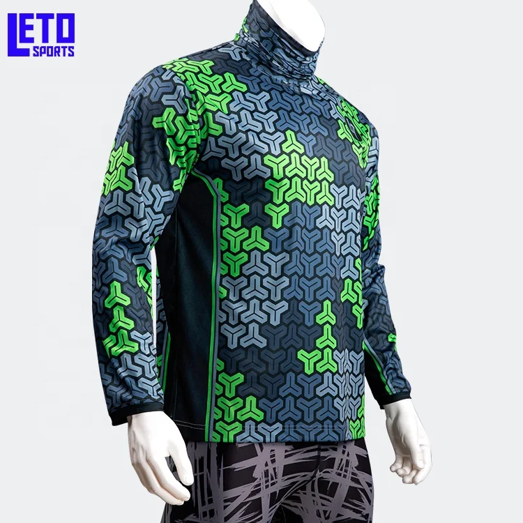 
skin friendly thin fabric Bass fishing jersey sun protect fishing shirt camo shirt 