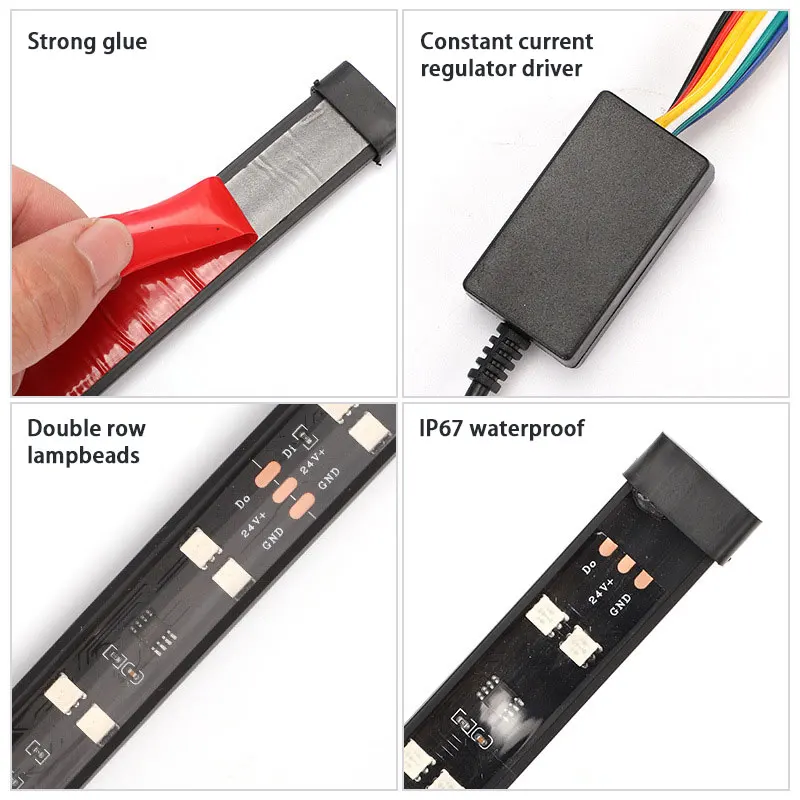 Водонепроницаемая цветная Автомобильная сигнальная лампа поворота 24 В 240 см Автомобильные дневные ходовые огни Светодиодная лента аксессуары для грузовых автомобилей