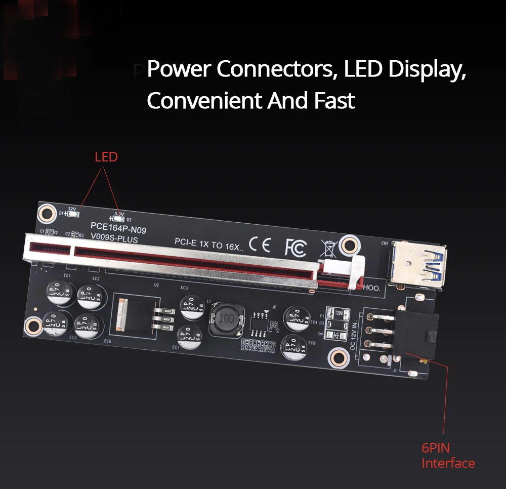  Pcie riser 009S Plus 1x 16x USB3.0 удлинительная карта PCI Express USB 3 0 переходник 009s кабель pcie
