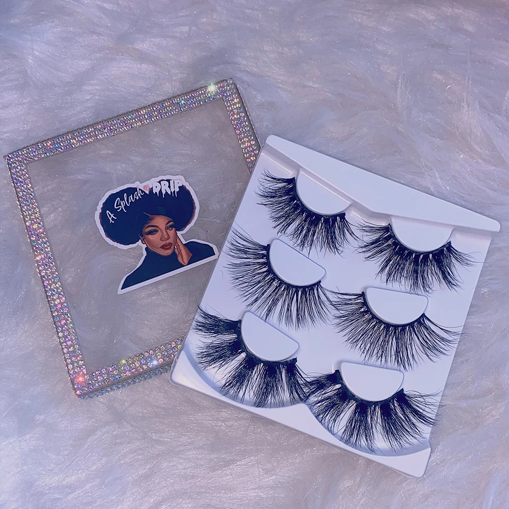 
Custom Black Cardboard Empty Eyelash Boxes Eyelash Packaging Box 